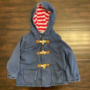 Baby Boden Blue Toggle Hoodie Sweater/Jacket 18-24M
